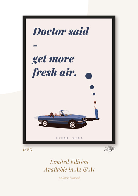 Doctor Said - BMW E30 Cabriolet Print Mockup - Henri Wolf Design