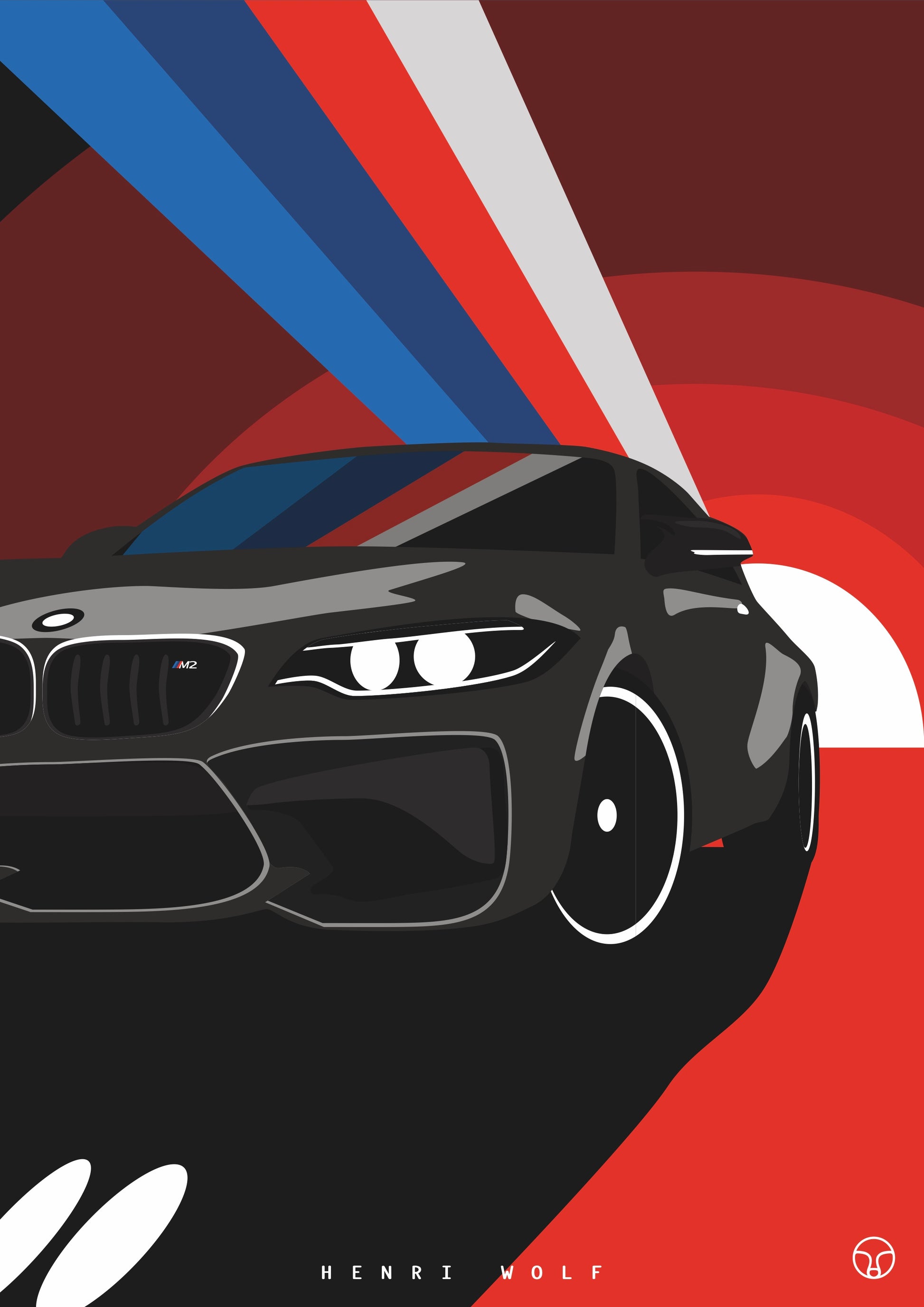 BMW M2 Bavarian Pulse - Modern Car Art Print