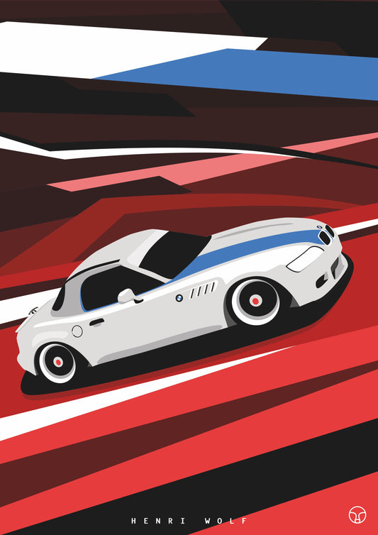 BMW Z3 Silver - Roadster Art Print