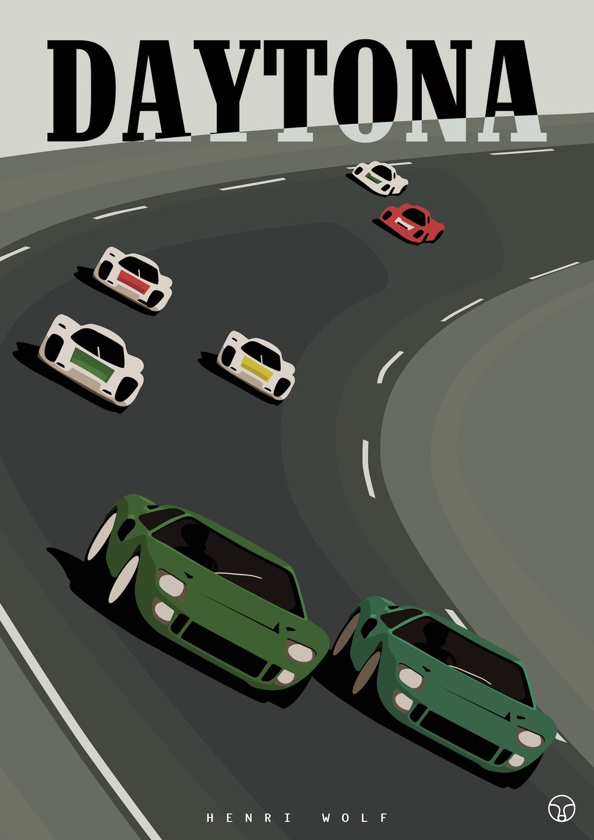 GT40 Daytona - Ford GT40 Racing Print