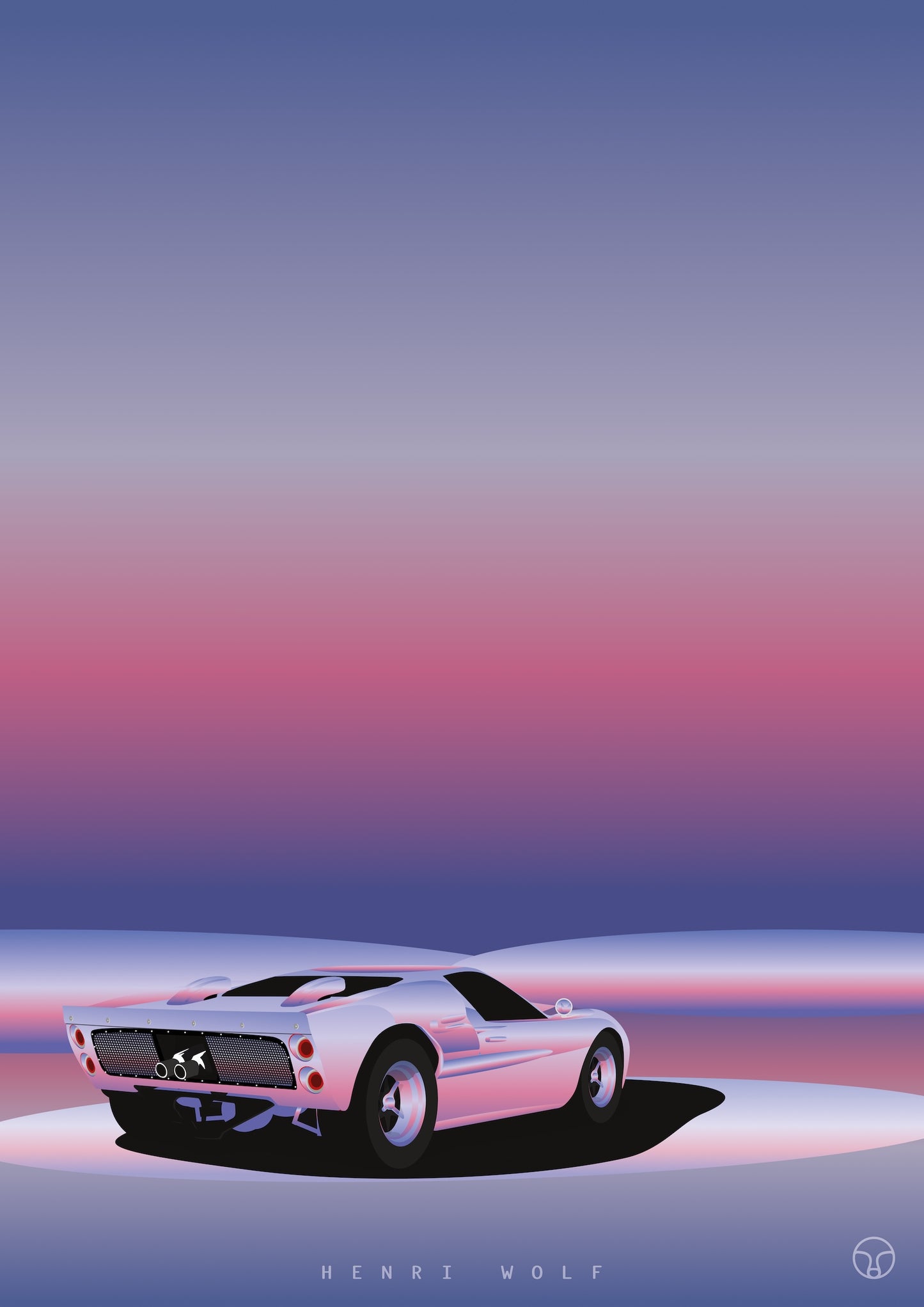 GT40 Groove - Ford GT40 Limited Edition Print by Henri Wolf