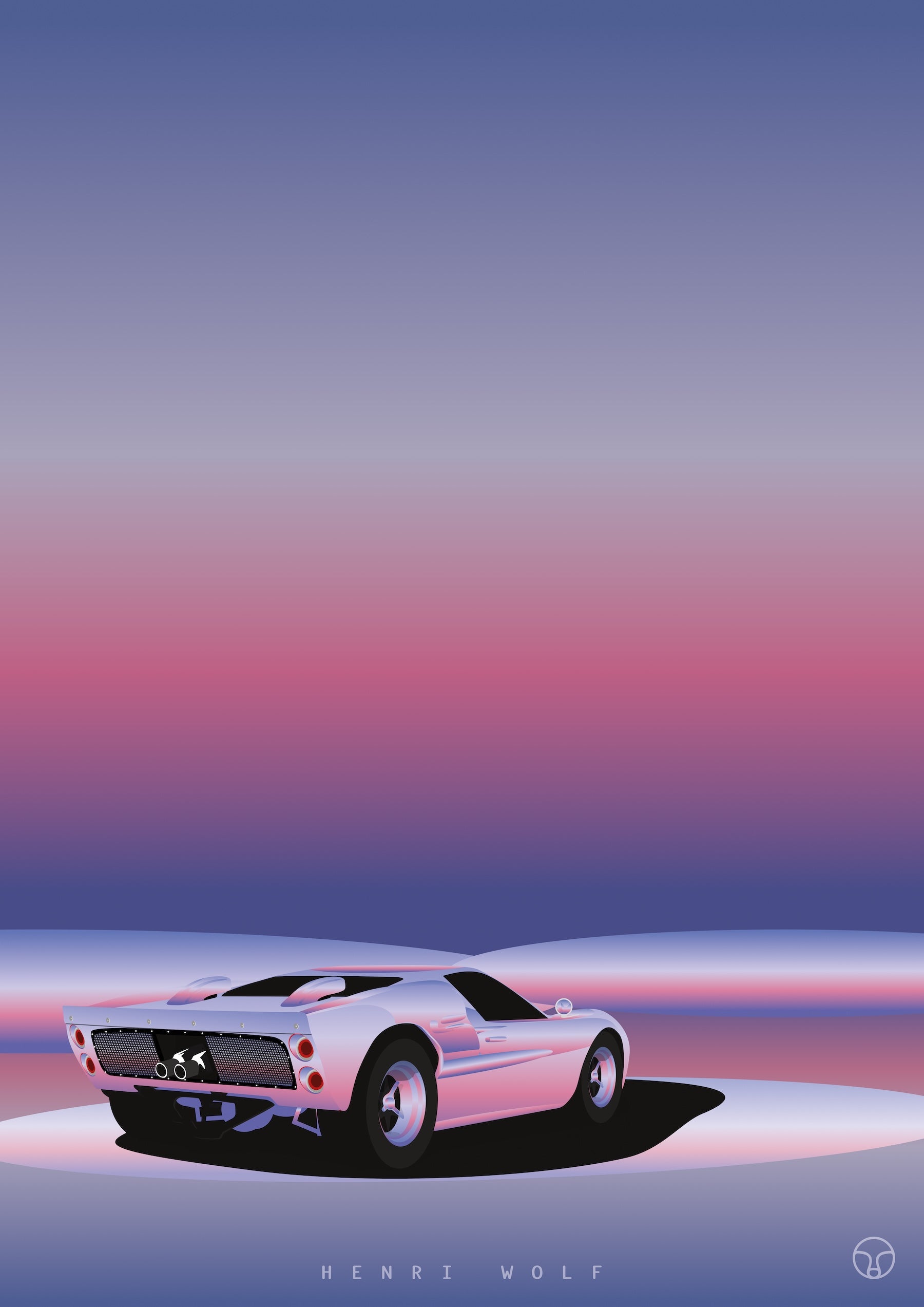 GT40 Groove - Ford GT40 Limited Edition Print by Henri Wolf