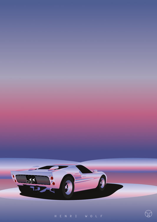 GT40 Groove - Ford GT40 Limited Edition Print by Henri Wolf