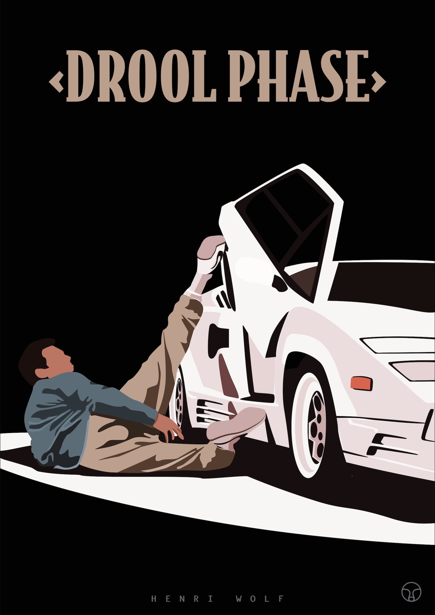 Drool Phase - Lamborghini Countach Limited Edition Print by Henri Wolf