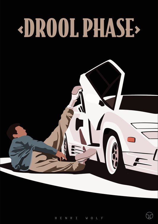 Drool Phase - Lamborghini Countach Limited Edition Print by Henri Wolf