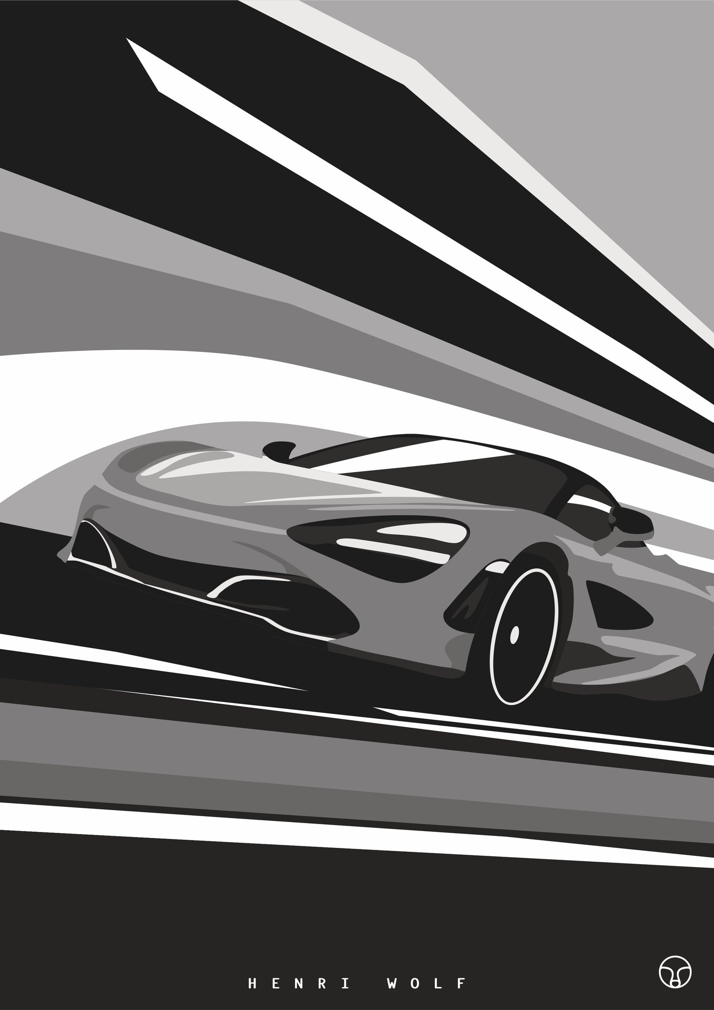 McLaren Monochrome Force II - Supercar Art Print