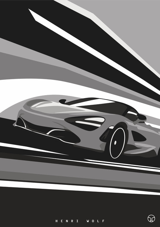 McLaren Monochrome Force II - Supercar Art Print