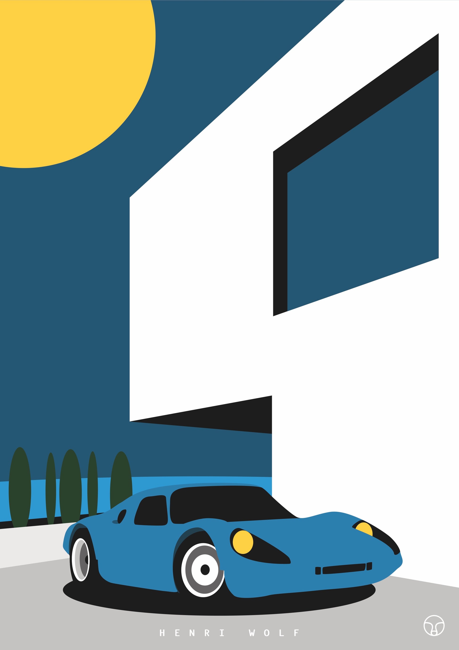 Porsche 904 House of Speed - Vintage Racing Art Print