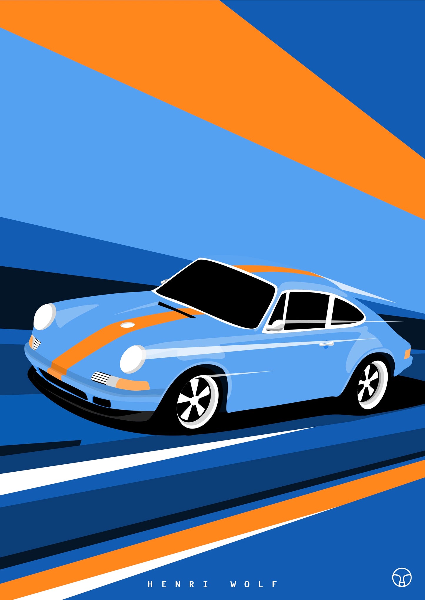 Porsche Restomod - Custom Car Art Print